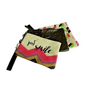 Mirror Mirror Wristlet Set of 3 (Just Smile, Blk Flower, It's a Good Day)
